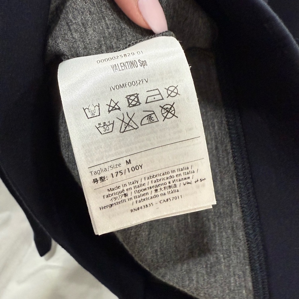 Valentino Men's Navy Modal Rockstud Sweatshirt - Picture 7 of 8